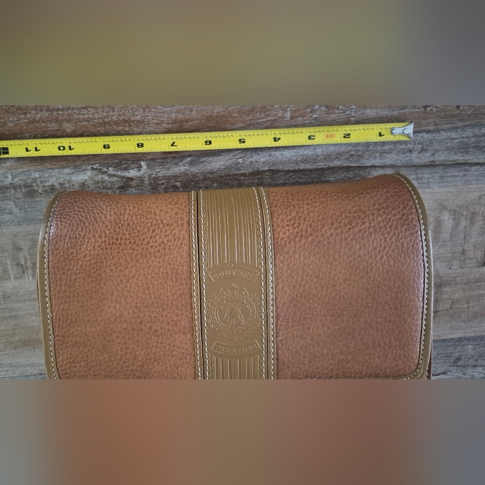 Vintage Courser Original Brown Leather Crossbody Bag Saddle Bag Equestrian Horse - Picture 4 of 16